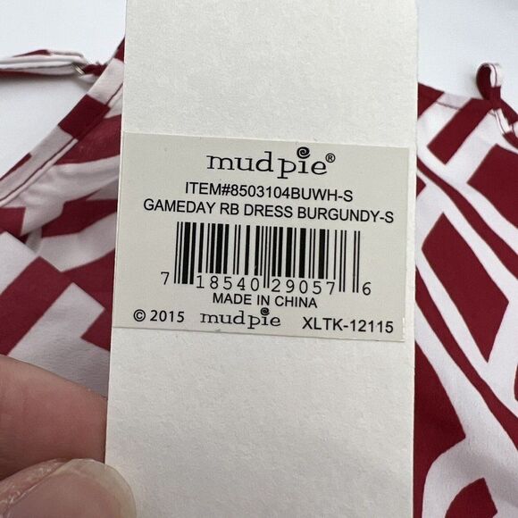 NEW Mud Pie Game Day Dress Small 4-6 Red and White NWT - Picture 3 of 4